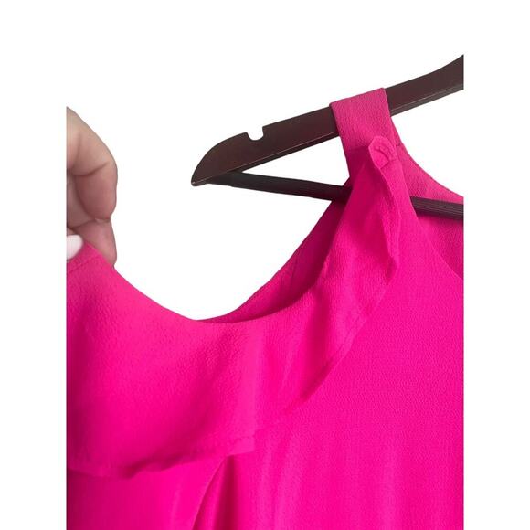 Umgee Women Top S Pink Ruffle‎ Vibrant Girly Festival Vacay Resort Cruise NEW - Picture 5 of 11